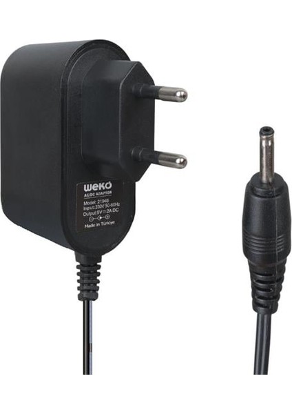 Weko WK-21946 5 Volt - 2 Amper 2.5*0.7 Ince Uç Yerli Üretim Tablet Pc Adaptörü