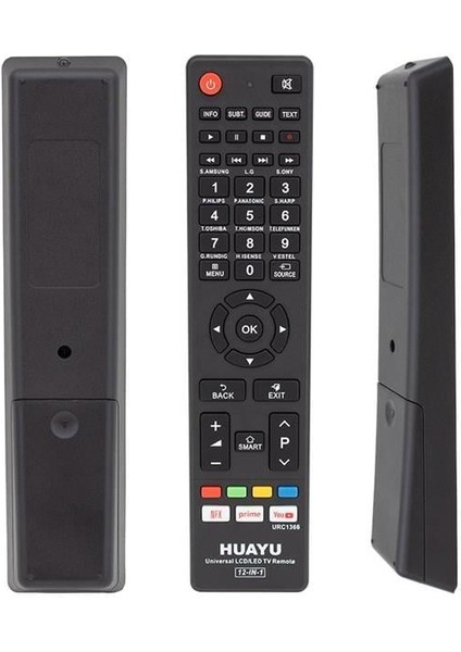 Huayu URC1366 12in1 Netflix Prime Youtube Tuşlu Universal Akıllı Kumanda Blisterli