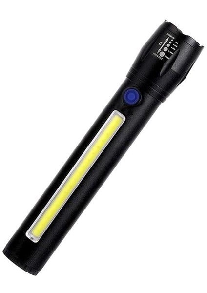 Powermaster Metal Flashlight Power Ledli Şarjlı El Feneri PM-14621