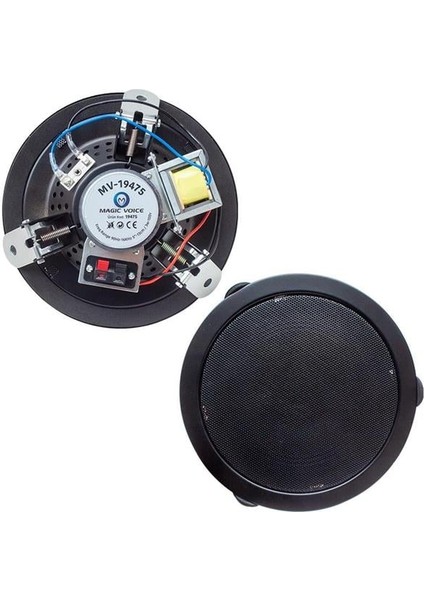 Magicvoice MV-19475 13 cm Trafolu Alçıpan Hoparlör Siyah
