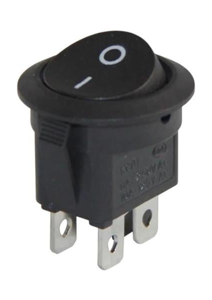 Powermaster Yuvarlak 4 Pinli Işıksız On-Off Anahtar IC-133-4