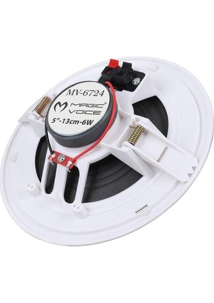 Magicvoice MV-6724 13 cm 6 Watt 8 Ohm 5" Beyaz Trafosuz Alçıpan Hoparlör