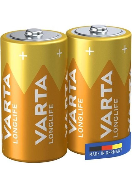 Varta Longlife Power Alkalin Orta Boy C Pil (2'li Paket)