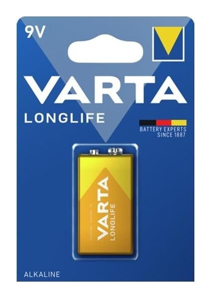 Varta Longlife Power Alkalin 9 Volt Pil Tekli