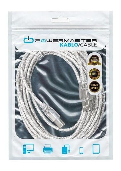 Powermaster USB 2.0 Yazıcı Kablosu 5 Metre
