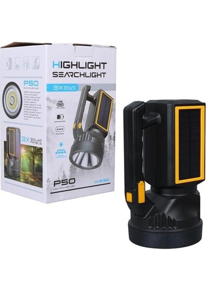 Powermaster MX-W5192-P50 Solar Şarjlı Işıldak