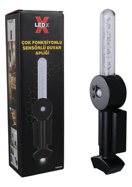 YD-24060 Mıktanıslı Rgb Renkli USB Şarjlı 800 Mah 3 Kademeli Işıklı Sensörlü Duvar Aplik