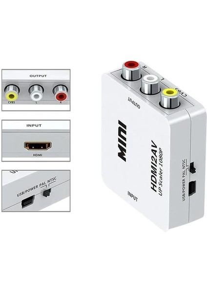 Fully G-573O HDMI To Rca Mini Model 1920X1080 Çevirici Konvertör