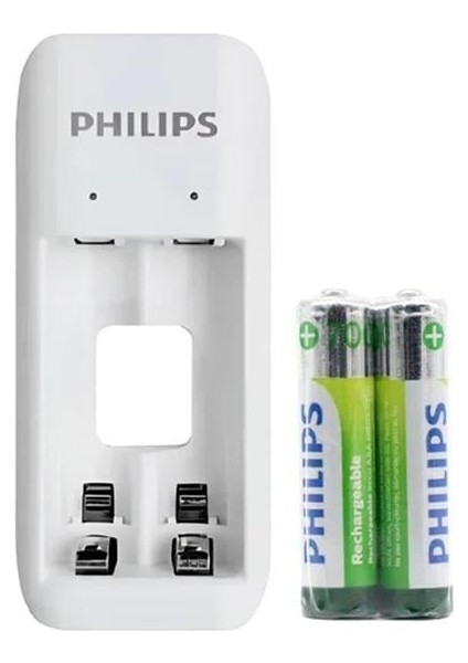 Phılıps SCB2070NB/00 2li 2 Adet x Aaa 700MAH Pilli - Pil Şarj Cihazı