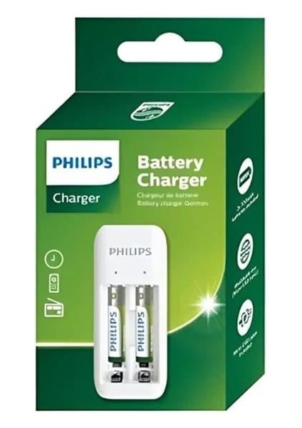 Phılıps SCB2070NB/00 2li 2 Adet x Aaa 700MAH Pilli - Pil Şarj Cihazı
