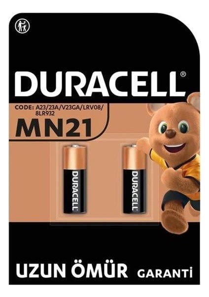 Duracell 23A Lityum MN21 Alarm Pili (2li Paket)