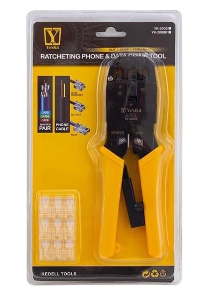 Powermaster YK-2008R RJ11-RJ12-RJ22-RJ45 Sıkma Pensesi