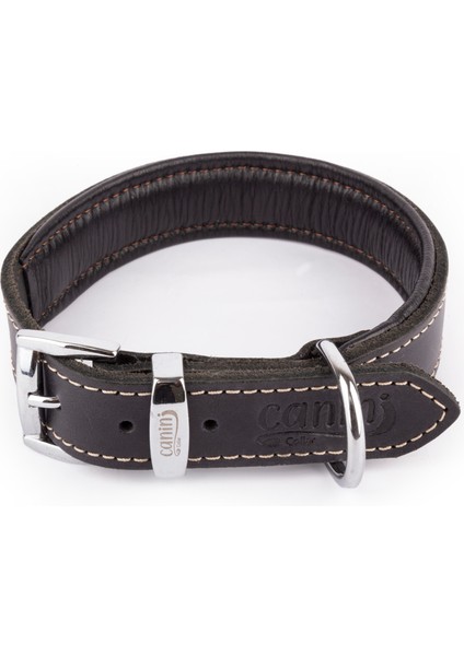 Canini Collar Hakiki Klasik Deri Köpek Tasması, Yumuşak Deri Iç Kısım, Ultra Dayanıklı ve Konforlu Deri Tasma - Renk ve Boy Seçenekleri, Siyah, XXS