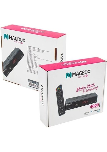 Magbox Pluton S Full Hd Tkgs'li Hdmı-Scart Girişli Kasalı Uydu Alıcısı