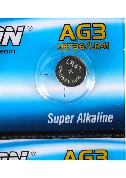 Tianqiu Ag3 LR41 Alkalin Saat Pili 10'lu Paket