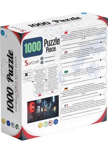 1000 Parça Puzzle Neon Işıklı Bisiklet