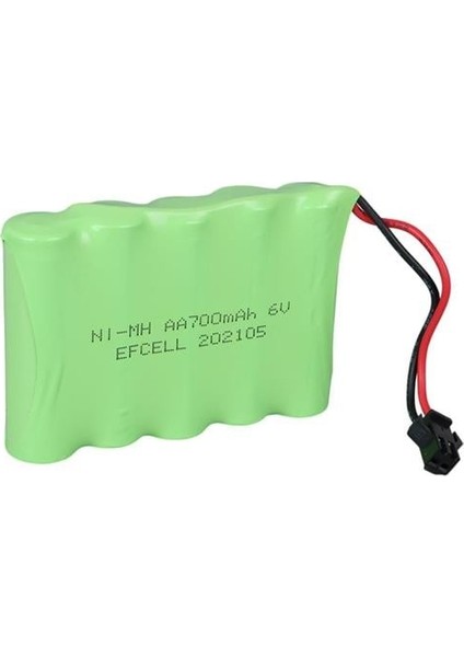 Efcell EF-60700S 6 Volt 700 Mah Ni-Mh Şarj Edilebilir Aa 5'li Grup Oyuncak Pili (202105)