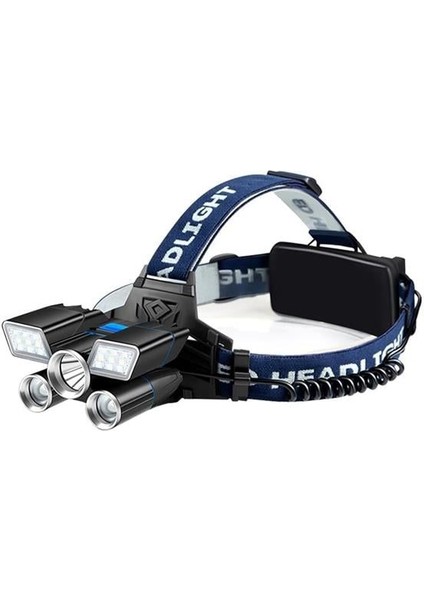 Powermaster MX-501 5 Power Ledli Su Geçirmez 18650 Pilli Şarj Edilebilir Kafa Feneri