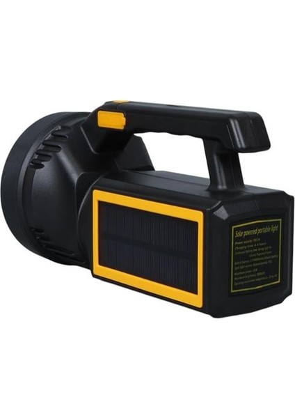 Powermaster W5192 Solar Şarjlı El Feneri Uzun Mesafe Işıldak