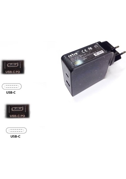 Apple MacBook Pro A2289 (2020) Notebook Adaptör - Şarj Cihazı / Retro - 2-In-1 USB ve Usb-C