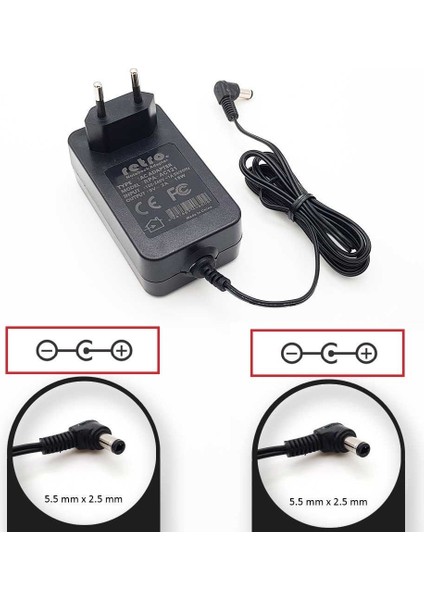 9V 500MA (0.5A) 4.5W 5.5x2.5 mm Adaptör