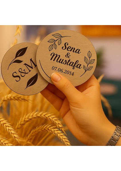 Size Özel Ahşap Desen Bardak Altlığı