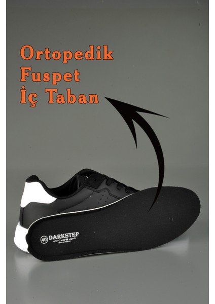 Siyah Kadın Spor Ayakkabı Sneaker Ortopedik Faylon Taban fırsatları