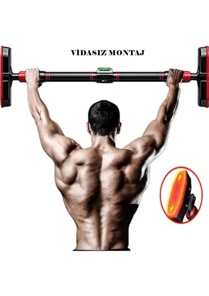 Yeni Nesil 72-95CM Kapı Barı Koridor Barfiksi Barfix Spor Aleti Demiri Barfiks Çubuğu