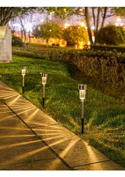 Metal Gövdeli Solar Bahçe Lambası 10'lu