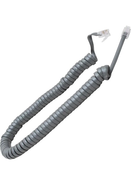 Telefon Spıral Kablo Gri Elektromer