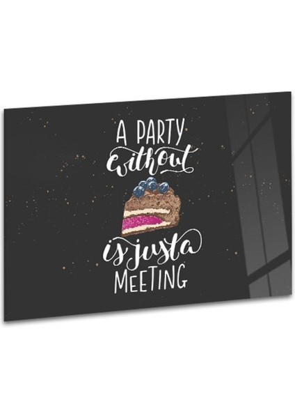 Cam Kesme Tahtası Siyah Arka Planlı Pasta Dilimli Yazılı fiyatları