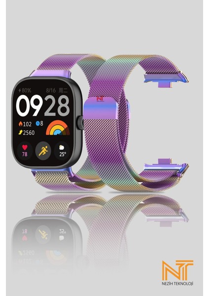Xiaomi Redmi Watch 4 / Redmi Watch 5 Uyumlu Milanes Hasır Örgü Metal Kordon