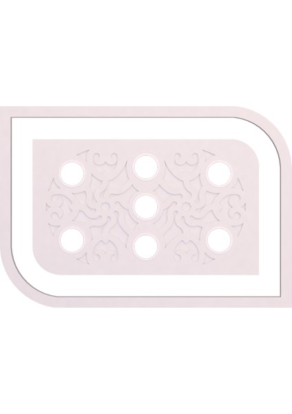 Spotlu Tavan Göbeği 52-Dikdörtgen-Dik-Oval-Dis-Cita
