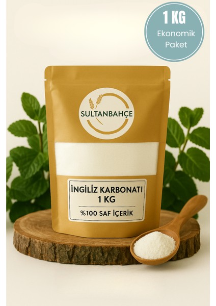 Ingiliz Karbonatı 1000 gr - Içilebilir ve Yenilebilir - 1 Kilo Ekonomik Paket - %100 Saf Içerik