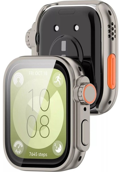 Huawei Watch Fit 3 Ten Apple Watch Ultra 49MM Kasa Dönüştürücü ve Ekran Koruyucu modelleri