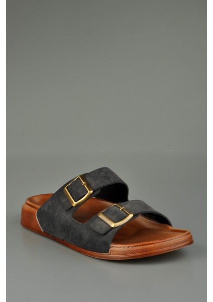 Unisex Rahat Ortopedik Kemerli Terlik Siyah