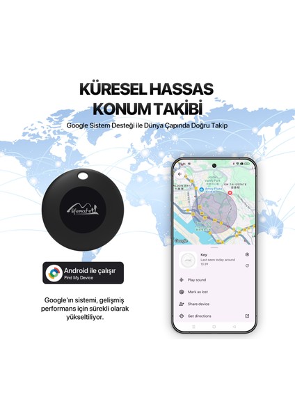 Mitag Go Android Uyumlu Google Find My Device Lisanslı Akıllı Takip Cihazı