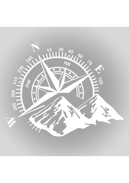 Pusula Sticker Off Road 4x4 Beyaz