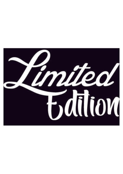 Limited Edition Oto Sticker Beyaz 15*9 cm