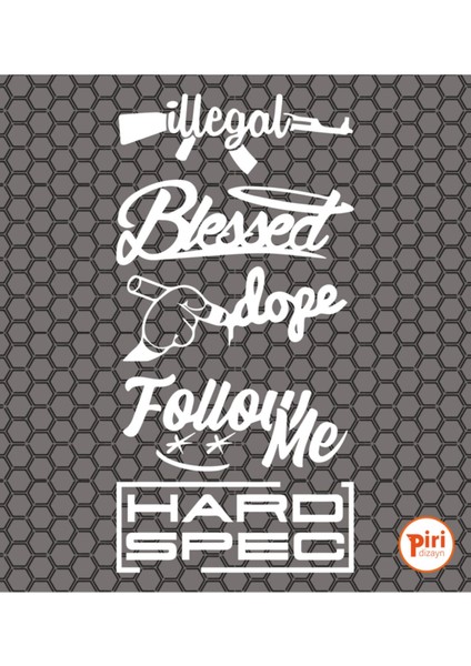 Araç Arka Cam Sticker Araba Arkası Paket Etiket Illegal Tasarım