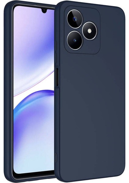 Realme C53 Kılıf Lansman Içi Kadife Kamera Korumalı Mara Silikon Kılıf - Lacivert