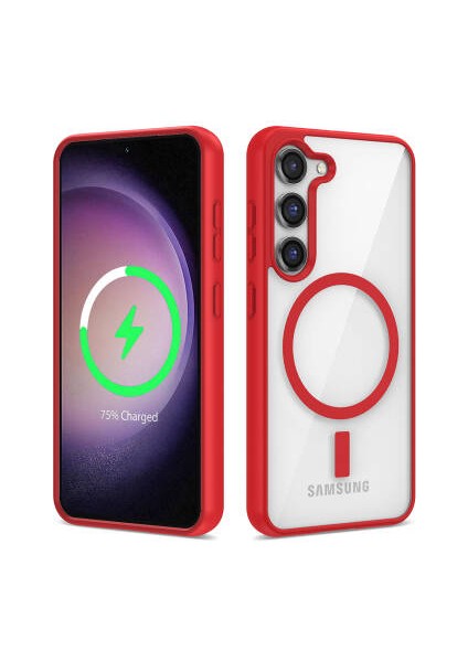 Zivo Galaxy S23 Kılıf M-Safe Wireless Şarj Özellikli Silikon Zore Ege Kapak