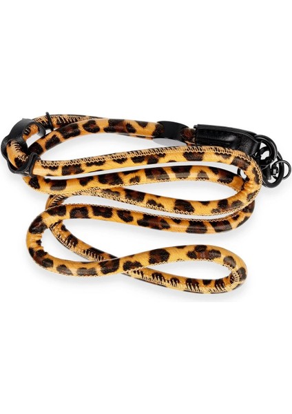Ji Leopar Desenli Boyun Askısı - Turuncu Zrnet