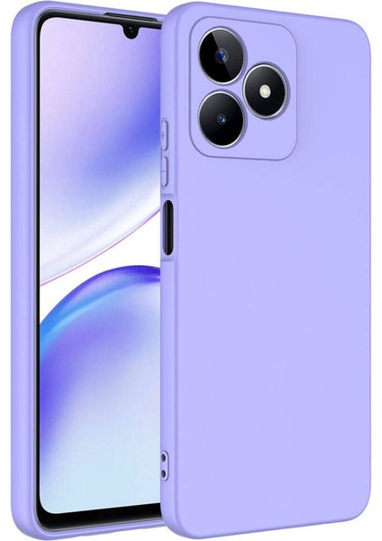 Realme C53 Kılıf Lansman Içi Kadife Kamera Korumalı Mara Silikon Kılıf - Lila