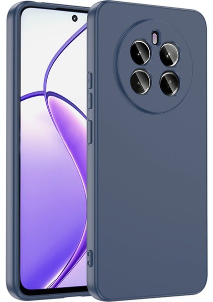 Realme 12 Plus Kılıf Lansman Içi Kadife Kamera Korumalı Mara Silikon Kılıf - Lacivert