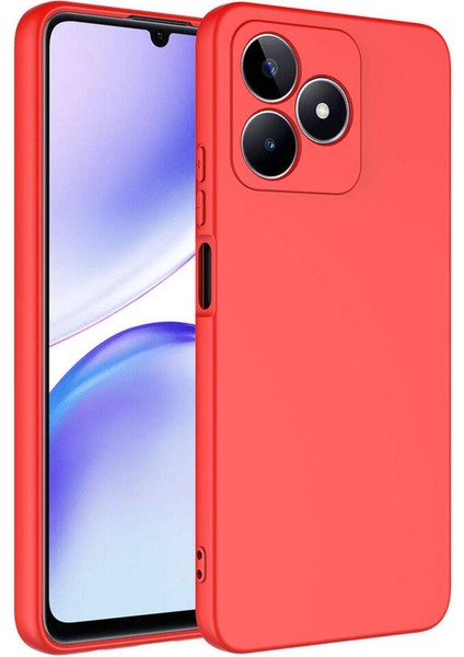 Realme C53 Kılıf Lansman Içi Kadife Kamera Korumalı Mara Silikon Kılıf - Kırmızı