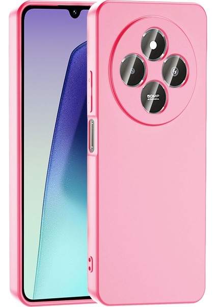 Xiaomi Redmi 14C 4g Kılıf Lansman Içi Kadife Kamera Korumalı Mara Silikon Kılıf - Pembe