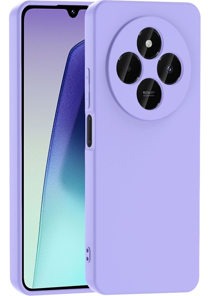 Xiaomi Redmi 14C 4g Kılıf Lansman Içi Kadife Kamera Korumalı Mara Silikon Kılıf-Lila