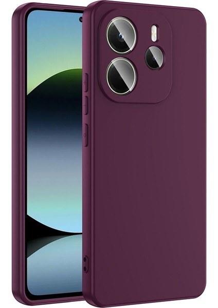 Xiaomi Redmi Note 14 4g Kılıf Lansman Içi Kadife Kamera Korumalı Mara Silikon Kılıf - Koyu Mor fiyatları