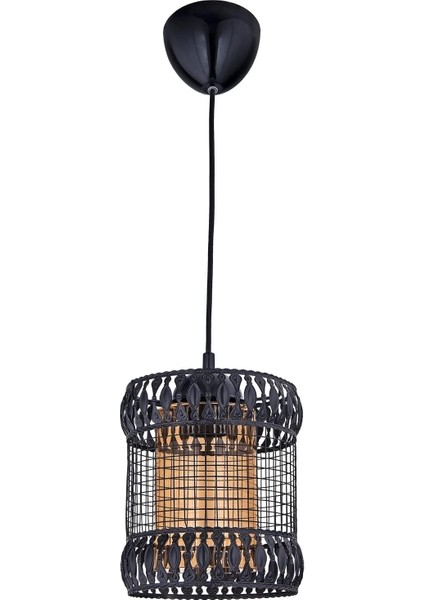 Lucea Aşiyan Tekli Avize Siyah